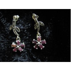 925 sterling silver earrings, Marcasite Jewelry with Semi Precious Gemstones